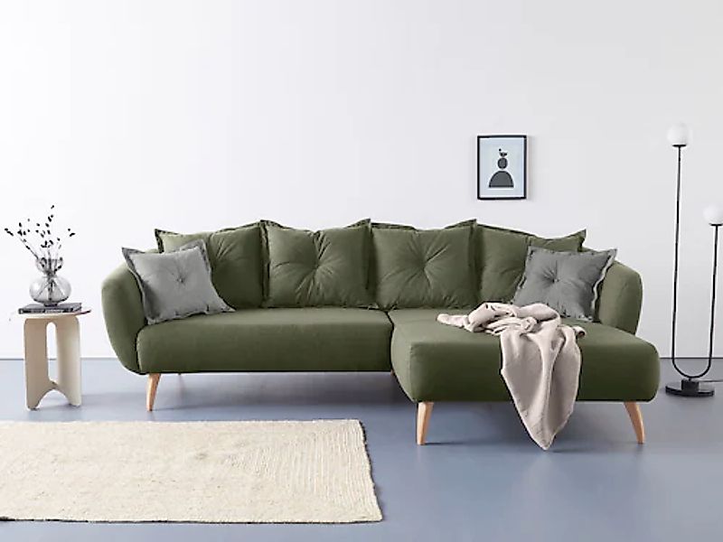 Home affaire Ecksofa »Baggio formschöne Polsterecke, bequem, Breite 277cm, günstig online kaufen