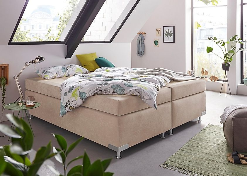 Westfalia Schlafkomfort Boxspringbett "Holland" ohne Kopfteil, frei im Raum günstig online kaufen