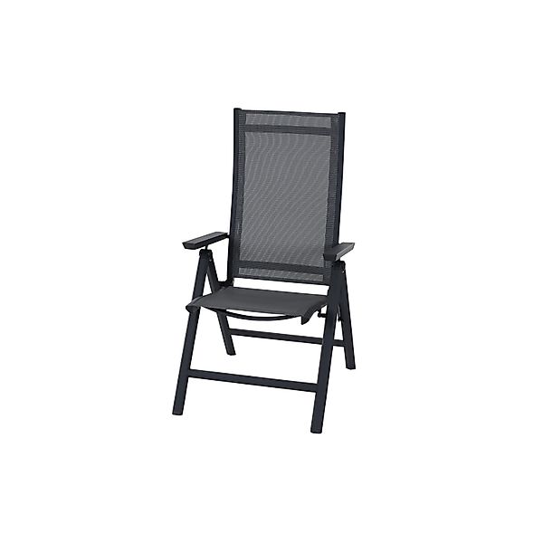 Siena Garden Klappsessel Tauro 66 cm x 60 cm x 110 cm Anthrazit Matt günstig online kaufen