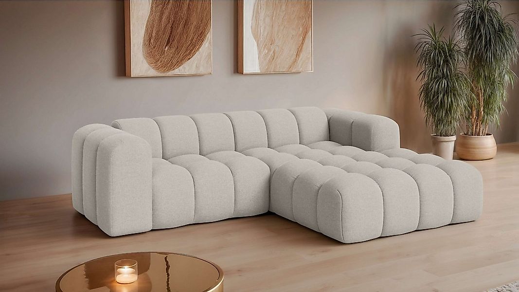 OTTO home Ecksofa KALLIE Design-Sofa mit Wellenunterfederung, Bubble-Optik, günstig online kaufen
