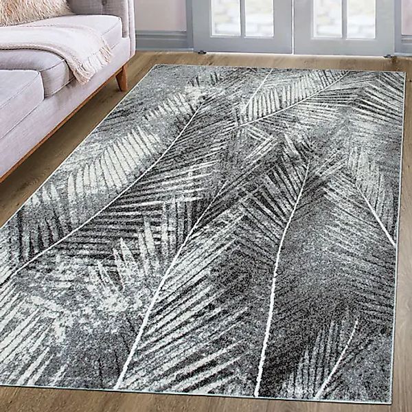 my home Teppich »Kiliv, modernes Blatt Design«, rechteckig, 9 mm Höhe, mit günstig online kaufen