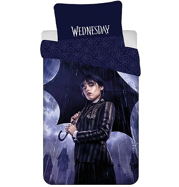 Wednesday Wendebettbezug Wende Bettwäsche Set Wednesday Addams Rain 135/140 günstig online kaufen