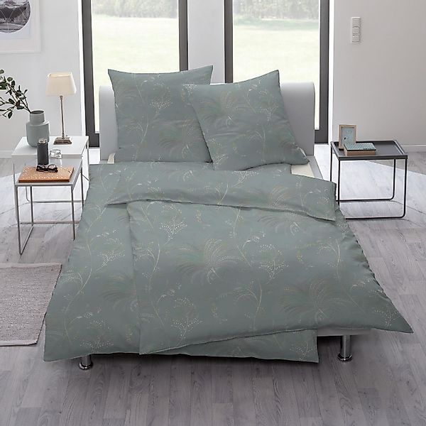 Estella Interlock Jersey Bettwäsche Cecilia 6989-640 Azur Blau 135x200 günstig online kaufen