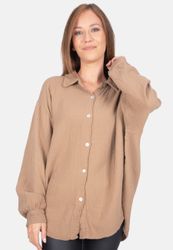 Seasons of April Hemdbluse Oversized Musselinbluse günstig online kaufen