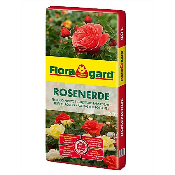 Floragard Rosenerde 40 l - zum Pflanzen von Rosen im Beet und Kübel günstig online kaufen