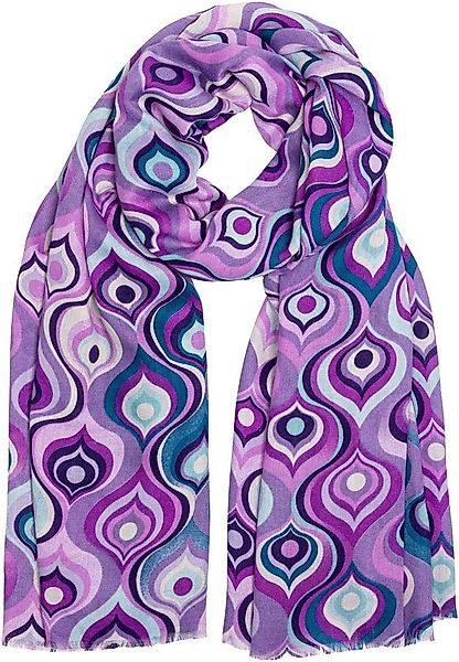Caspar Modeschal SC520 Damen Schal mit stylishem 60er Retro Print günstig online kaufen