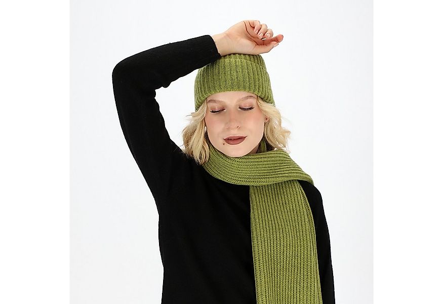 halsüberkopf Accessoires Strickschal Schal mit Rippe, aus hochwertigem Woll günstig online kaufen