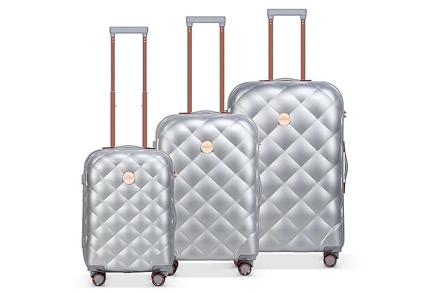 HOMELUX Trolleyset Kofferset Reisekoffer 3er ABS Hartschalen-Koffer, 4 Roll günstig online kaufen