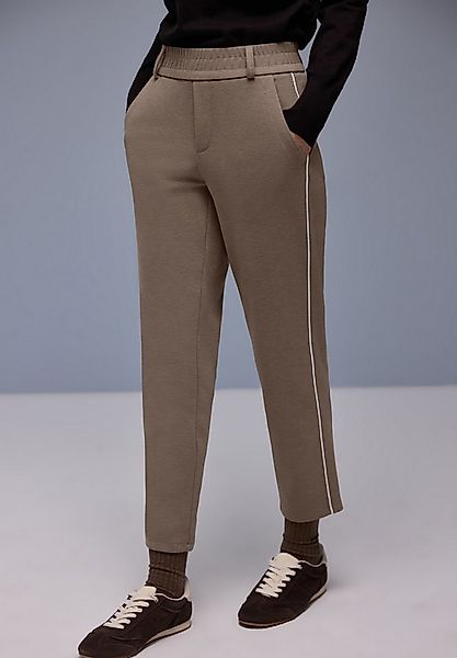 STREET ONE Stoffhose Style Bonny Piqué mit Tape-Detail günstig online kaufen