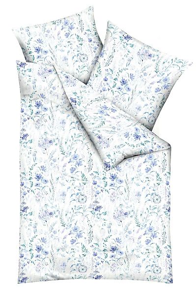 Kaeppel Bettwäsche 135x200cm Lara Blau Blumenmuster günstig online kaufen