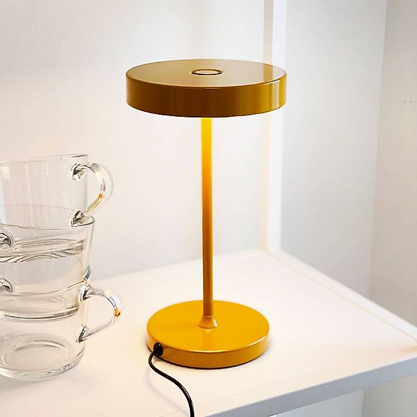 Dyberg Larsen LED-Tischlampe Starlight, gelb, Höhe 26 cm günstig online kaufen