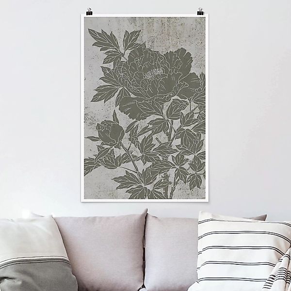 Poster Blumen - Hochformat Blühende Pfingstrose II günstig online kaufen