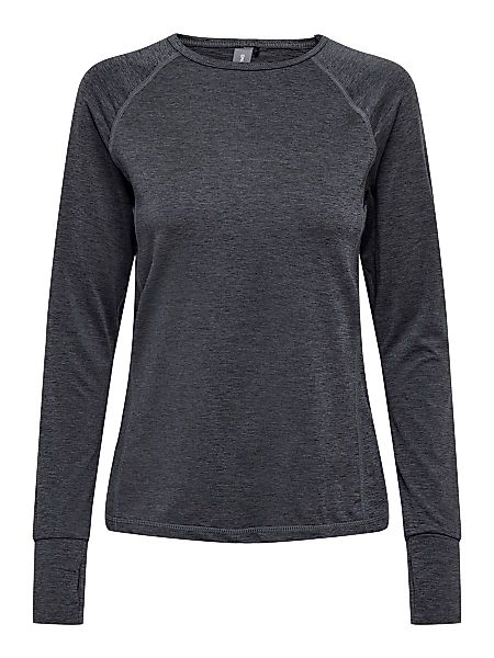 ONLY Langärmeliges Trainingsshirt Damen Schwarz günstig online kaufen