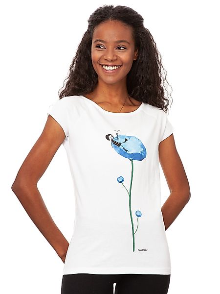 Fellherz Damen T-shirt Swimming Pool White günstig online kaufen