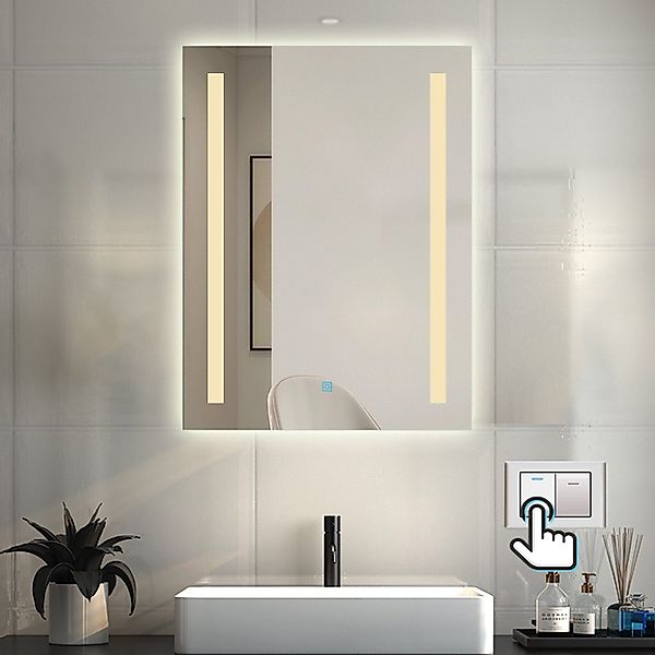 duschspa Badspiegel mit LED Beleuchtung Touch-Schalter günstig online kaufen