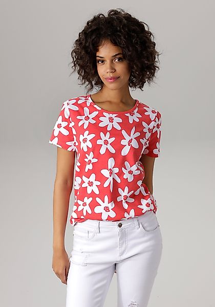 Aniston CASUAL T-Shirt allover mit bunten günstig online kaufen