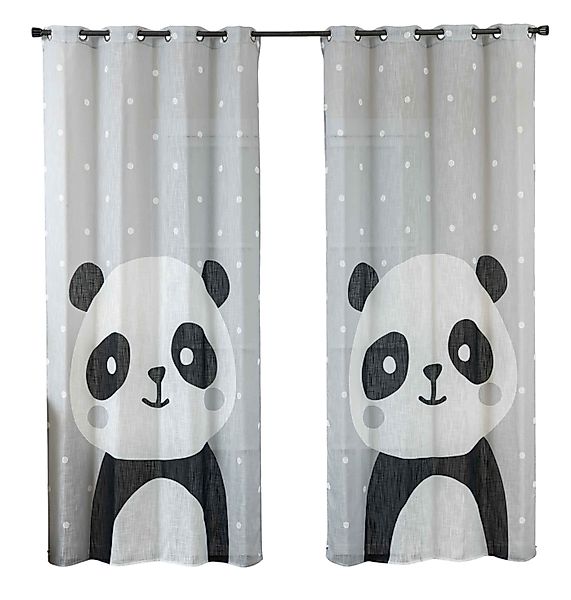 Gardinenbox Gardine (2 St), Ösen, halbtransparent, Polyester, Grobfaser »Se günstig online kaufen