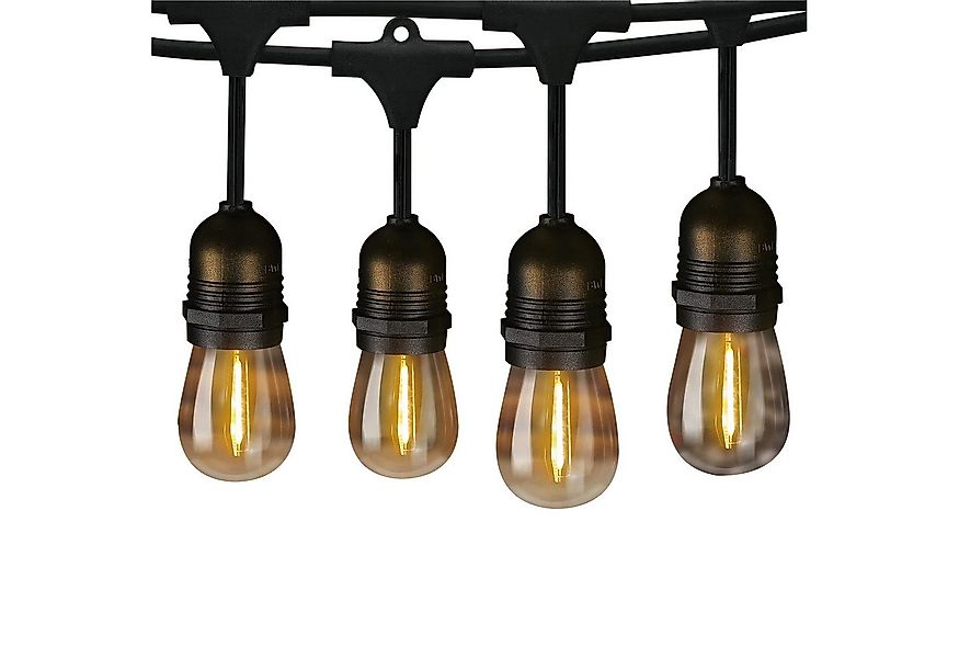 ZMH LED-Lichterkette Innen Außen Glühbirnen Lichterkette 15m für Garten, 16 günstig online kaufen