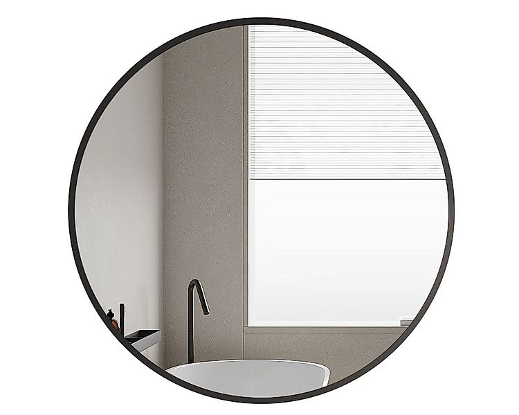 Boromal Wandspiegel Rund Schwarz Spiegel Flur Runder Metall Rahmen Schlafzi günstig online kaufen