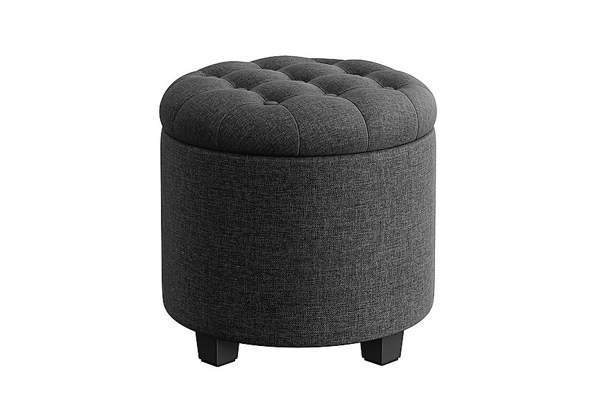 SONGMICS Sitzhocker, Fußhocker mit Stauraum, Schminkhocker mit Beinen günstig online kaufen