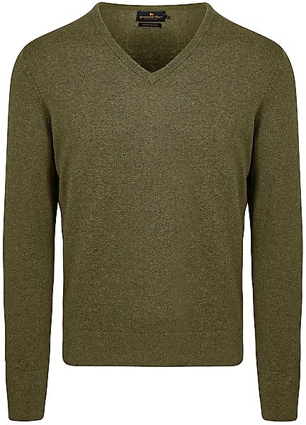 Steppin' Out Pullover Cotton Cashmere V-Ausschnitt Olivgrün - Größe L günstig online kaufen