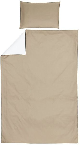 Meyco Home Bettbezug Uni Taupe/Offwhite, 140x200/220cm günstig online kaufen