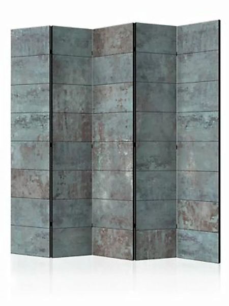 artgeist Paravent Turquoise Concrete II [Room Dividers] grau/türkis Gr. 225 günstig online kaufen