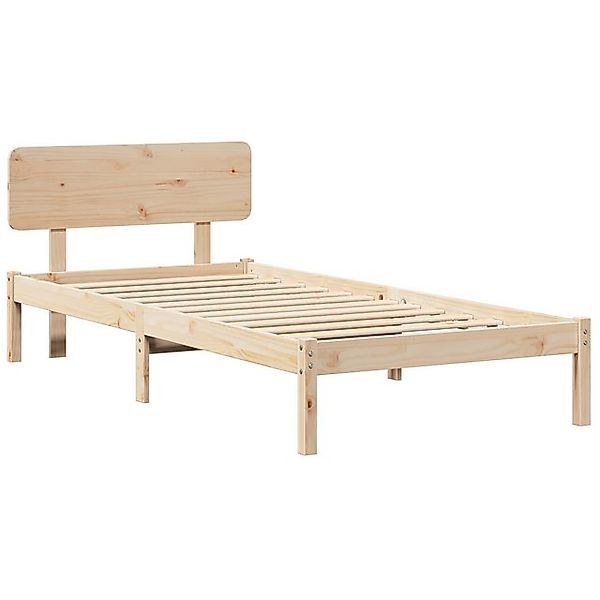 vidaXL Bett Bettgestell mit Kopfteil 90x190 cm Massivholz Kiefer (1-tlg) günstig online kaufen