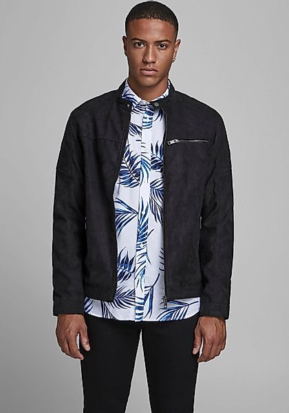 Jack & Jones Lederimitatjacke "JJEROCKY in Kunstlederoptik mit Reißverschlu günstig online kaufen