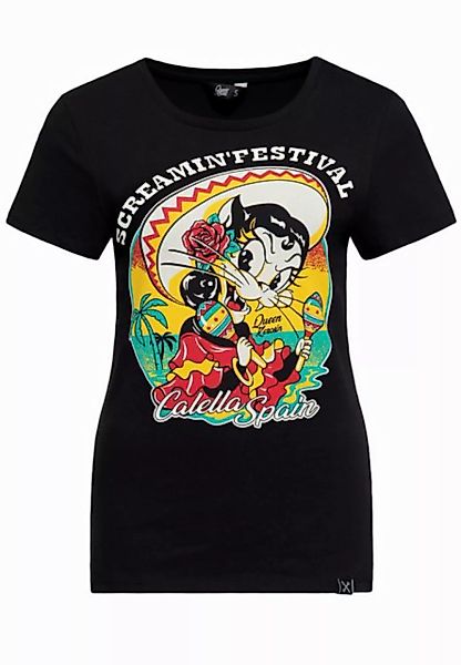 QueenKerosin Print-Shirt Screamin' - 50s Rock & Rhythm Festival (1-tlg) mit günstig online kaufen