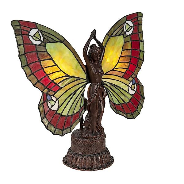 Tischlampe 5LL-6085 Schmetterling im Tiffany-Stil günstig online kaufen