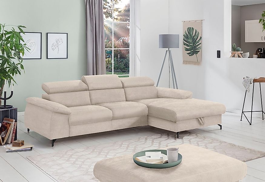 COTTA Polstergarnitur "Komaris L-Form", (Set), Set bestehend aus: Ecksofa m günstig online kaufen
