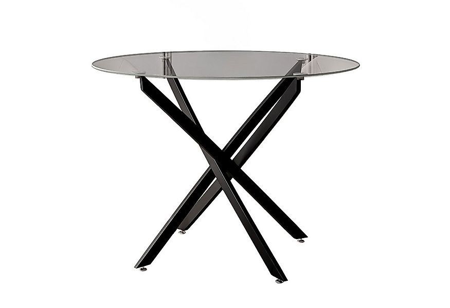 Lookway Esstisch BEIRA runde Platte, 90 cm aus Glas ohne Stühle (1 Tisch), günstig online kaufen