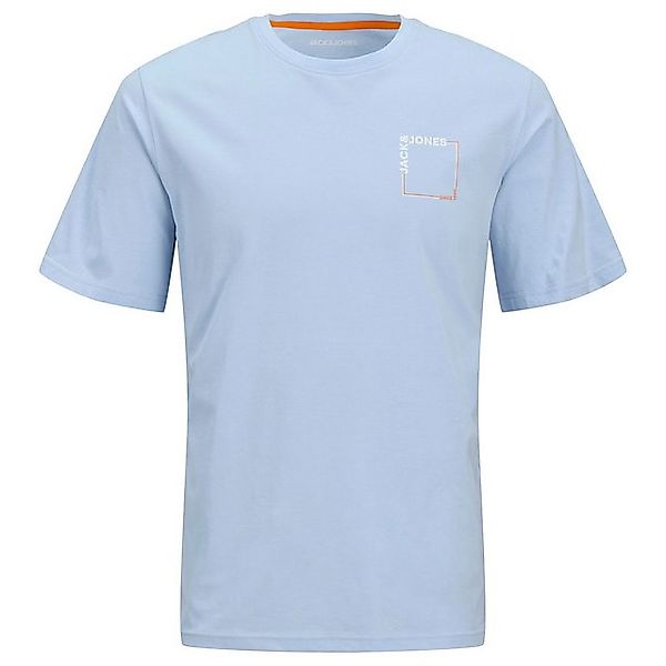 Jack & Jones Rundhalsshirt Große Größen T-Shirt hellblau Brustprint Jack&Jo günstig online kaufen