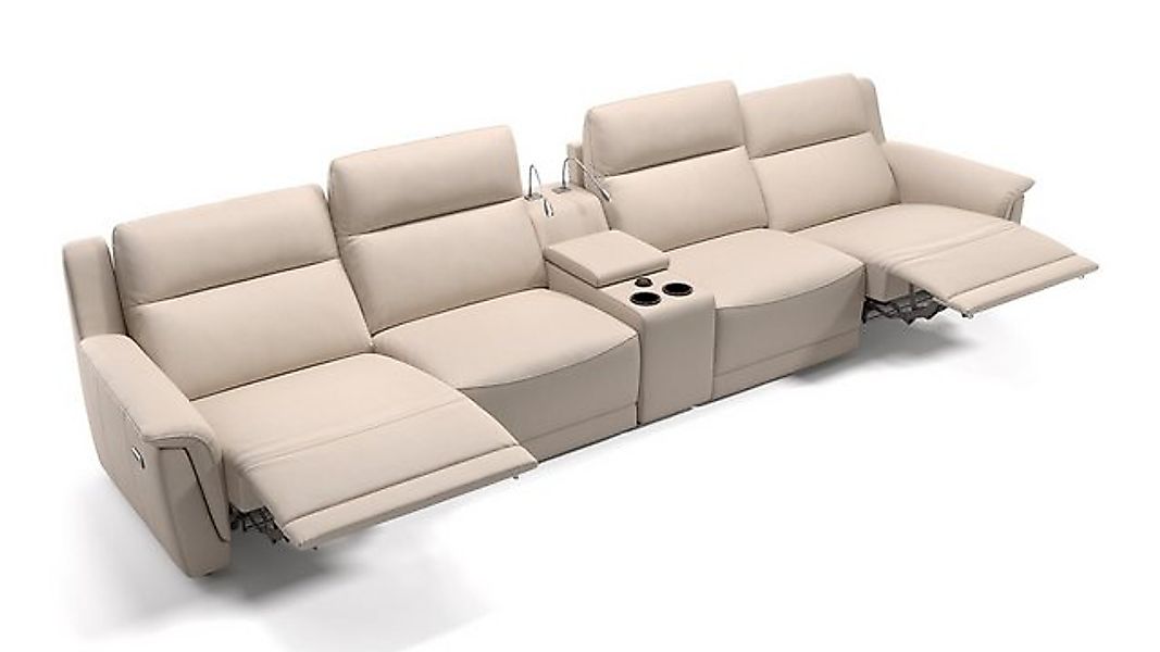 Sofanella 4-Sitzer Leder MALITO, Heimkinosofa, Kinocouch, Funktionssofa, Ki günstig online kaufen