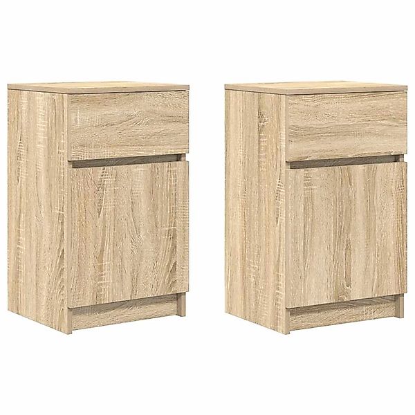 vidaXL Nachttische 2 Stk, Sonoma-Eiche 39x35x65 cm Holzwerkstoff 861324 günstig online kaufen