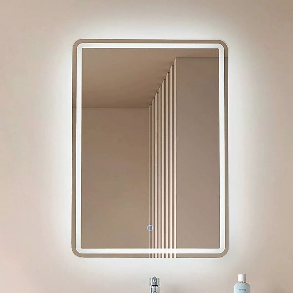 Lucande LED-Spiegel Celestiel, eckig, beheizbar, CCT, 70 cm günstig online kaufen