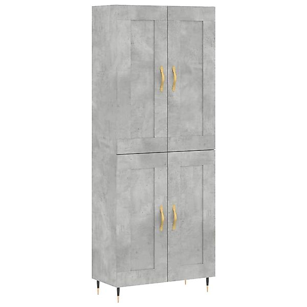 vidaXL Highboard Betongrau 69,5x34x180 cm Holzwerkstoff 3199669 günstig online kaufen
