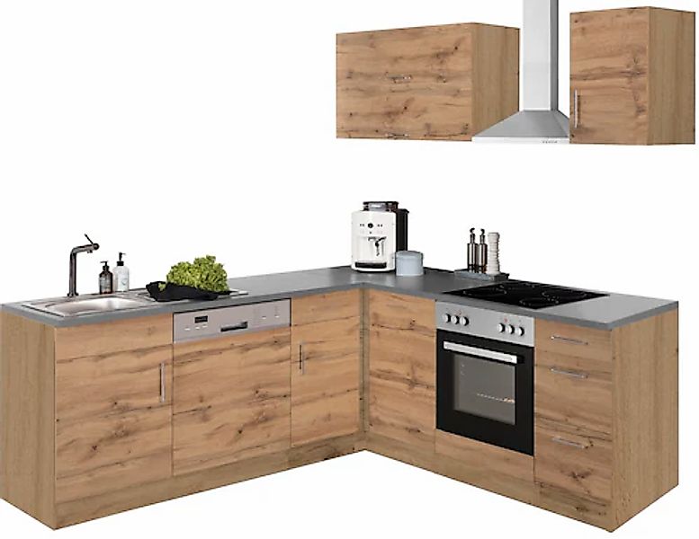KOCHSTATION Winkelküche "KS-Colmar" ohne E-Geräte, Stellbreite 210/210 cm günstig online kaufen