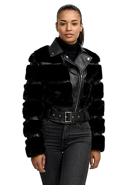 Tazzio Winterjacke F800 mit Gürtel & coolen Reverskragen günstig online kaufen