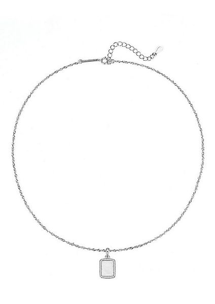 Hey Happiness Kette mit Anhänger Rechteck Platte, Gedrehte Gliederkette, He günstig online kaufen