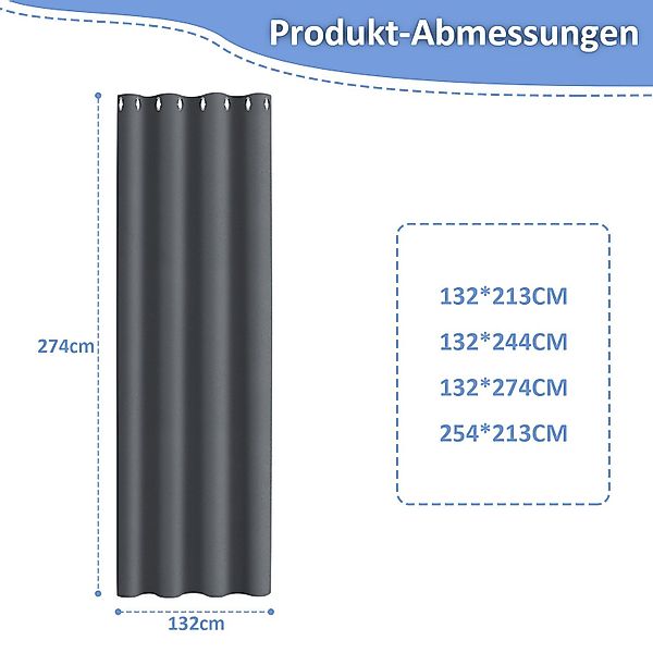 Clanmacy Outdoorvorhang Outdoor Vorhang Außenvorhang Gardinen günstig online kaufen