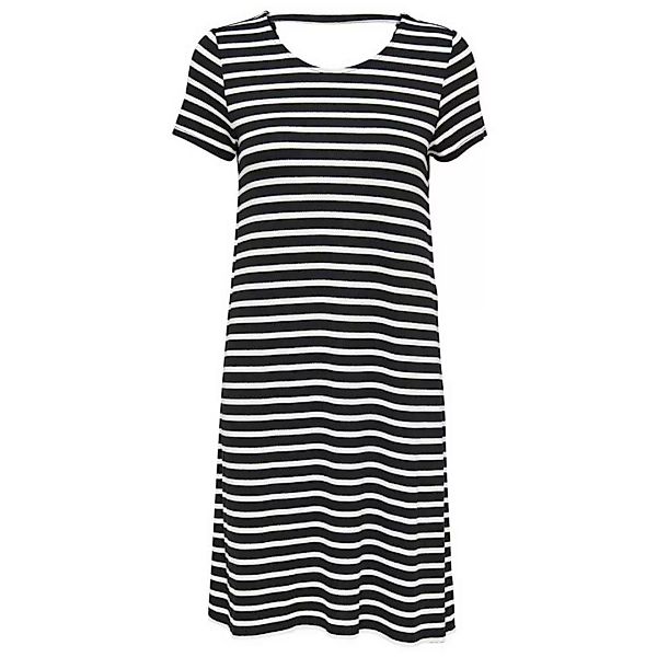 Only Bera Bak Langes Kleid Zum Schnüren S Black / Stripes Cloud Dancer günstig online kaufen