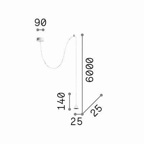 Ideal Lux LED-Hängeleuchte Archimede Cono, weiß, Metall günstig online kaufen