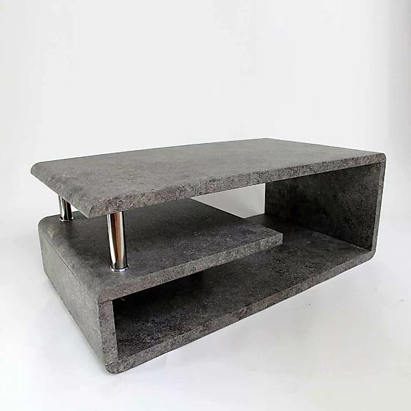 Steinoptik Couchtisch grau in modernem Design 110 cm breit günstig online kaufen
