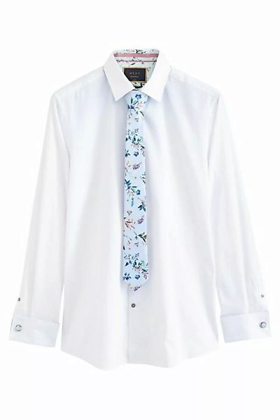 Next Langarmhemd Hemd, Krawatte und Manschettenknöpfe im Set (4-tlg) günstig online kaufen
