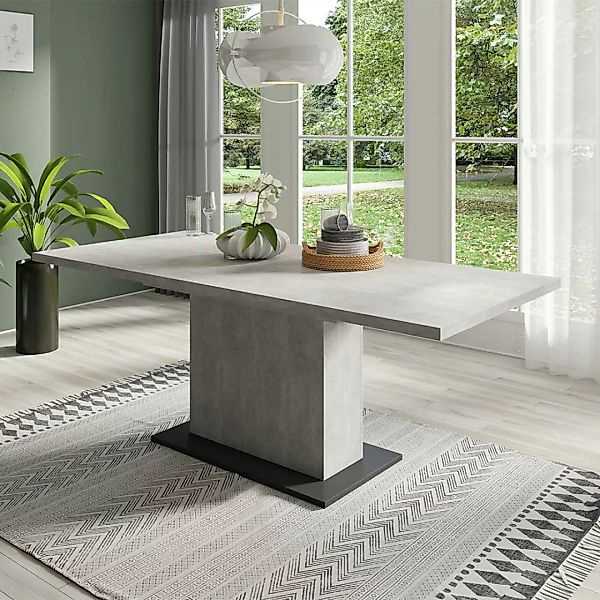 Tisch Esszimmer Beton Optik in modernem Design 200 cm breit günstig online kaufen