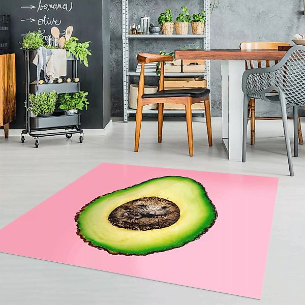 Vinyl-Teppich Avocado mit Igel günstig online kaufen