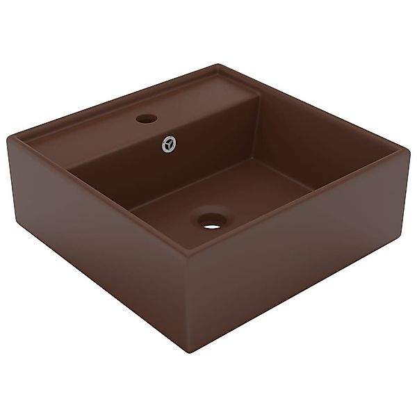 vidaXL Waschbecken Luxus-Waschbecken Überlauf Quadratisch Matt günstig online kaufen