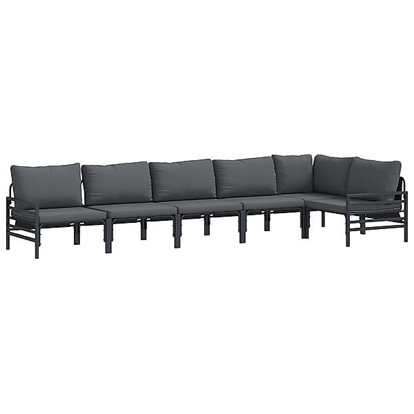 vidaXL Garten-Sofa-Set 6-Tlg Anthrazit Stahl 3378990 günstig online kaufen